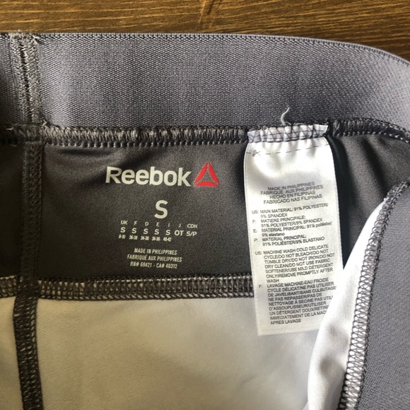 Reebok Speedwick Cropped Legging Tight Grey Small - Picture 5 of 6